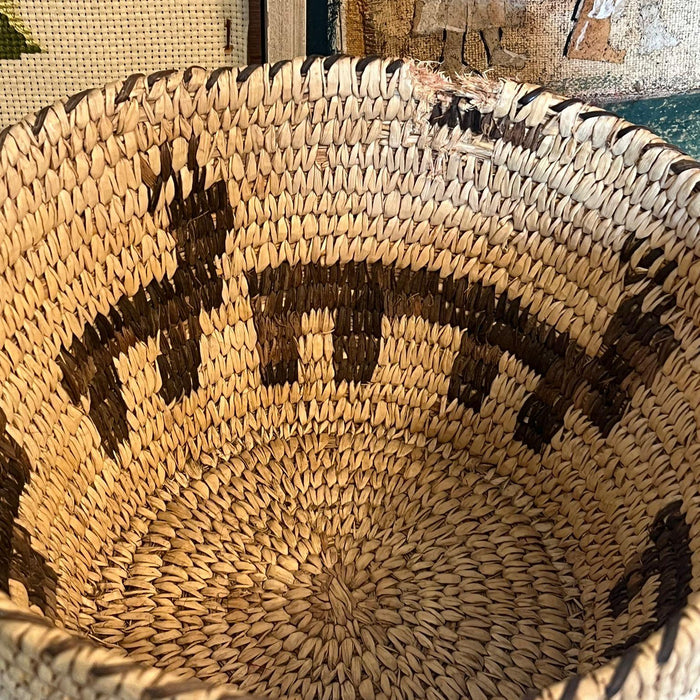 Vintage Southwest Pueblo mid Century Modern style planter Basket (online purchase only)