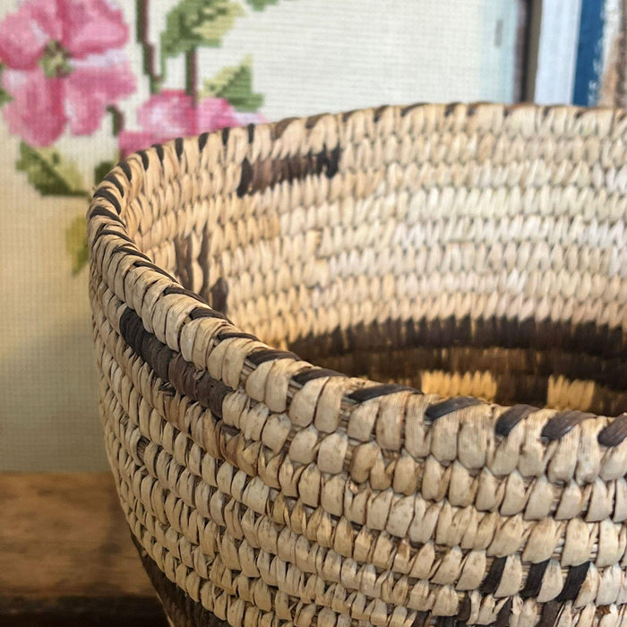 Vintage Southwest Pueblo mid Century Modern style planter Basket (online purchase only)