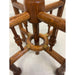 Vintage Stick and Ball Wooden Side Table with Adjustable Height