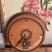 Vintage Stoneware Wall Clock With Floral Detail ( online purchase online )