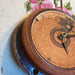 Vintage Stoneware Wall Clock With Floral Detail ( online purchase online )