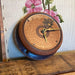 Vintage Stoneware Wall Clock With Floral Detail ( online purchase online )