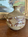 Vintage Studio Pottery Bud Vase with Incised and Glazed Abstract Motif