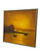 Vintage Sunset Seascape Oil Painting with Fishing Boats, Signed