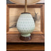 Vintage Table Lamp With Ceramic Base and Walnut Toned Wood Accents