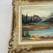 Vintage Teton Mountains Scenic Landscape Framed 1971 painting by F.D. Lessley.