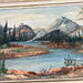 Vintage Teton Mountains Scenic Landscape Framed 1971 painting by F.D. Lessley.