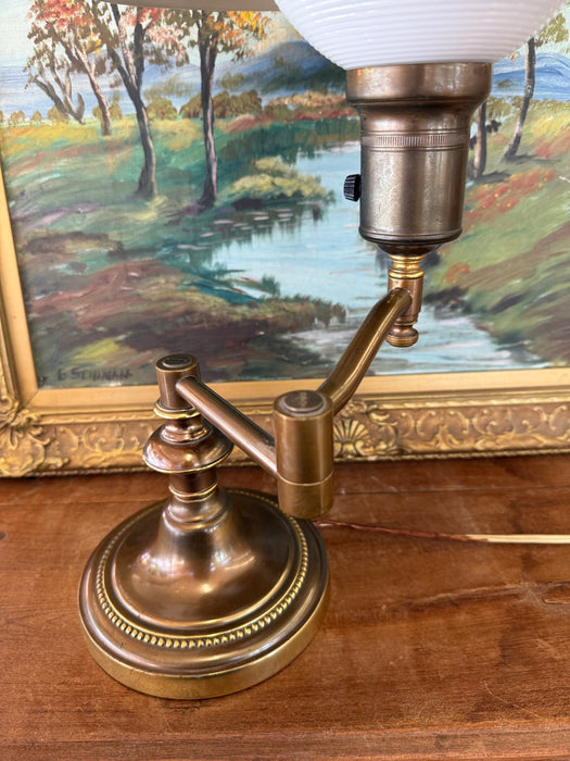 Vintage Traditional Art Deco Style Pharmacist or Bankers ArticulatingTable Lamp