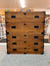 Vintage Two-Part Japanese Kimono Five Drawer Tansu Dresser from the circa 1960s Kiri Wood