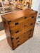 Vintage Two-Part Japanese Kimono Five Drawer Tansu Dresser from the circa 1960s Kiri Wood