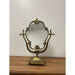 Vintage Victory Style Brass Toned Table Mirror