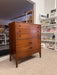 Vintage Walnut Mid-Century Modern Five Drawers Dresser Cabinet by United