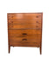 Vintage Walnut Mid-Century Modern Five Drawers Dresser Cabinet by United