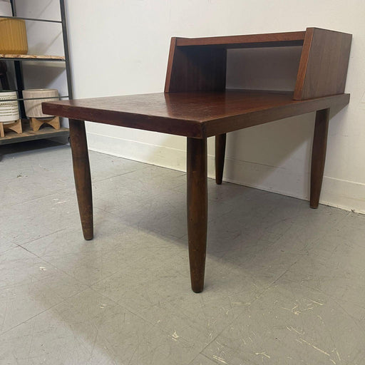 Vintage Walnut Toned Mid Century Modern Accent Table.