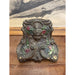Vintage Weighted Bookend with Motif of Woman and Flowers