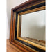 Vintage Wood Framed Mirror With Gilt Wood and Hand Painted Accents.