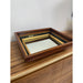 Vintage Wood Framed Mirror With Gilt Wood and Hand Painted Accents.
