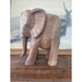 Vintage Wooden Carved Elephant Sculpture Stand