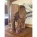 Vintage Wooden Carved Elephant Sculpture Stand