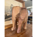Vintage Wooden Carved Elephant Sculpture Stand