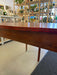 Vintage Wooden Extending Dining Table With Wood Inlay Accents.