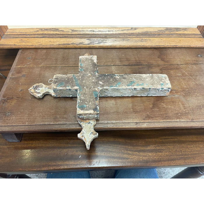 Vintage Wooden Hand Painted Cross.