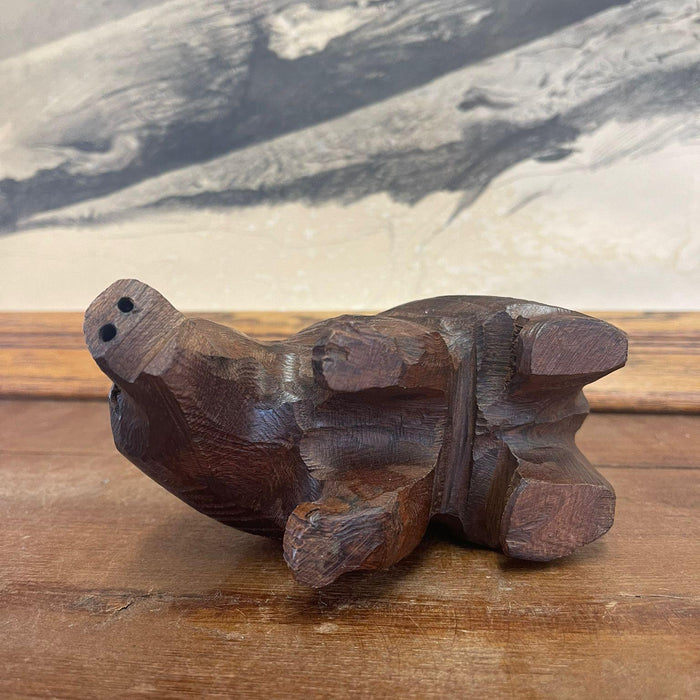 Vintage Wooden Hand caved Bear Figurines