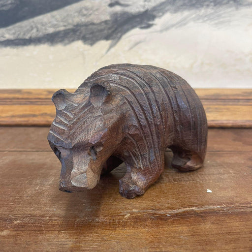 Vintage Wooden Hand caved Bear Figurines
