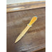 Vintage Wooden Letter Opener With Folk Style Art on Handles.