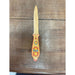 Vintage Wooden Letter Opener With Folk Style Art on Handles.