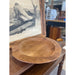 Vintage Wooden Platter Stripe Designed Edge Splits Consistant with Age