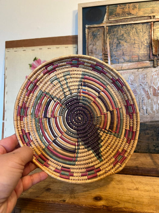 Vintage Woven Coil Basket.