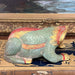 Vintage hand carved and hand painted wooden Frog Figurine