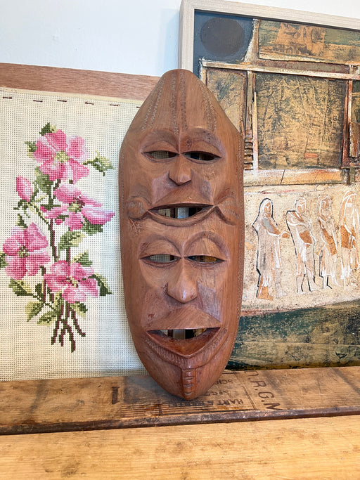 Vintage handmade wood double face abstract decorative Mask (online purchase only)