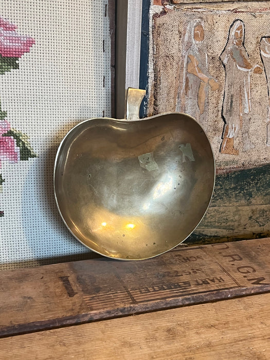 Vintage possibly brass apple shaped Trinket Dish
