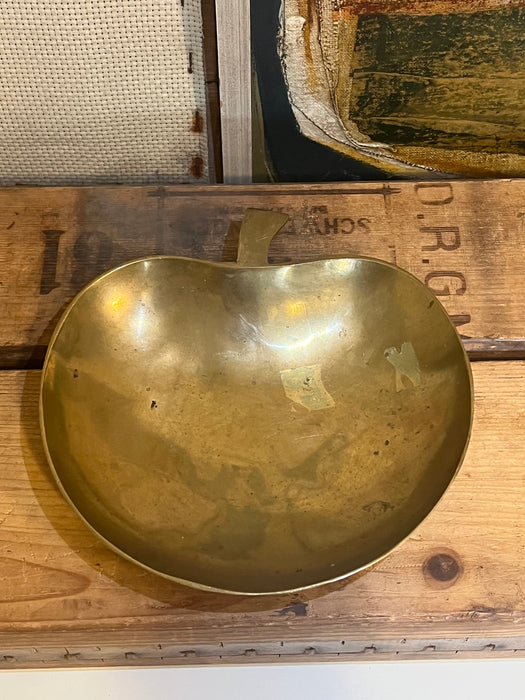 Vintage possibly brass apple shaped Trinket Dish