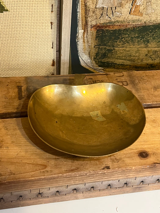 Vintage possibly brass apple shaped Trinket Dish