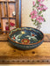 Vintage rosemaling Norwegian style handpainted wooden bowl