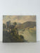 Vintage signed Scenic painting of a castle on the water.