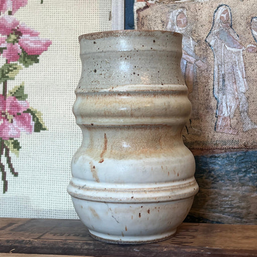 Vintage signed mid Century Modern organic style glazed pottery Vase.(Available by online purchase only)