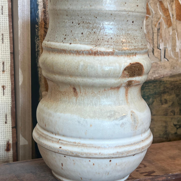 Vintage signed mid Century Modern organic style glazed pottery Vase.(Available by online purchase only)