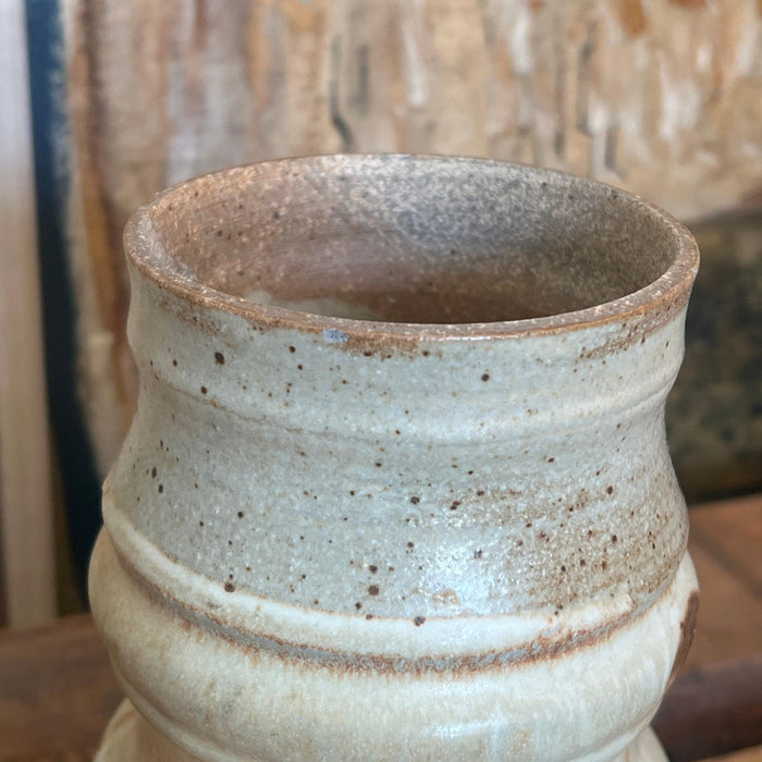 Vintage signed mid Century Modern organic style glazed pottery Vase.(Available by online purchase only)