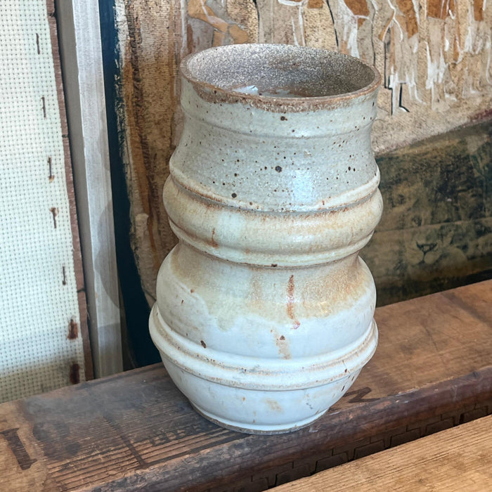 Vintage signed mid Century Modern organic style glazed pottery Vase.(Available by online purchase only)