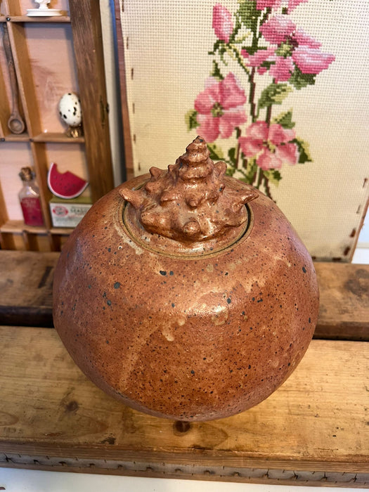 Vintage signed mid century modern style nautical studio pottery