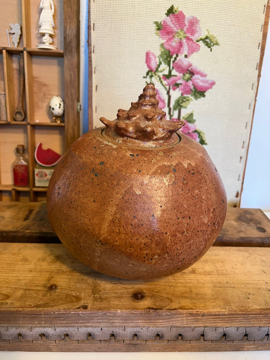 Vintage signed mid century modern style nautical studio pottery