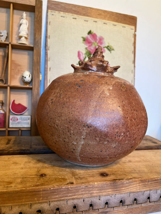 Vintage signed mid century modern style nautical studio pottery