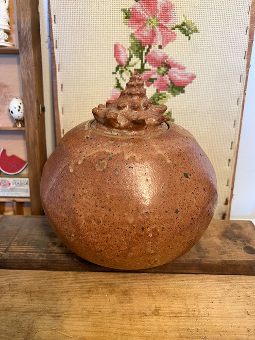 Vintage signed mid century modern style nautical studio pottery