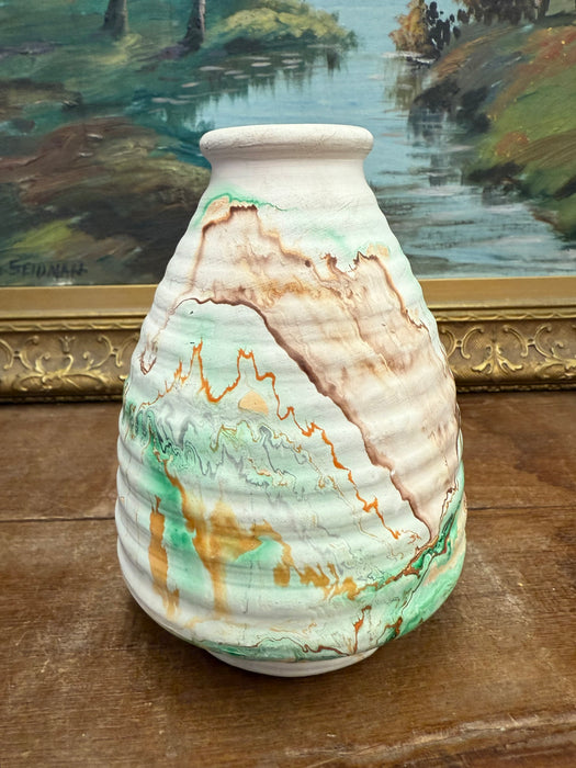 Vintage stamped Nemadji Pottery vase mid century modern style( Available by online purchase only )