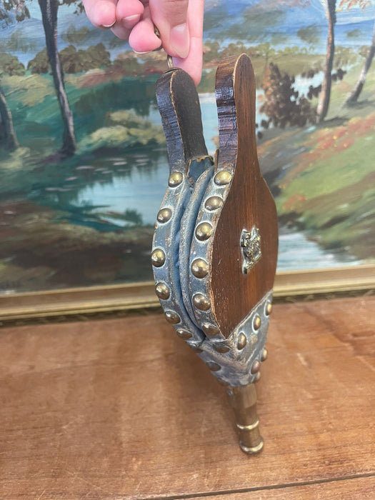 Vintage wooden Fireplace Bellows -￼ SEALYHAM.