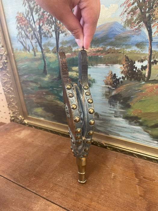 Vintage wooden Fireplace Bellows -￼ SEALYHAM.